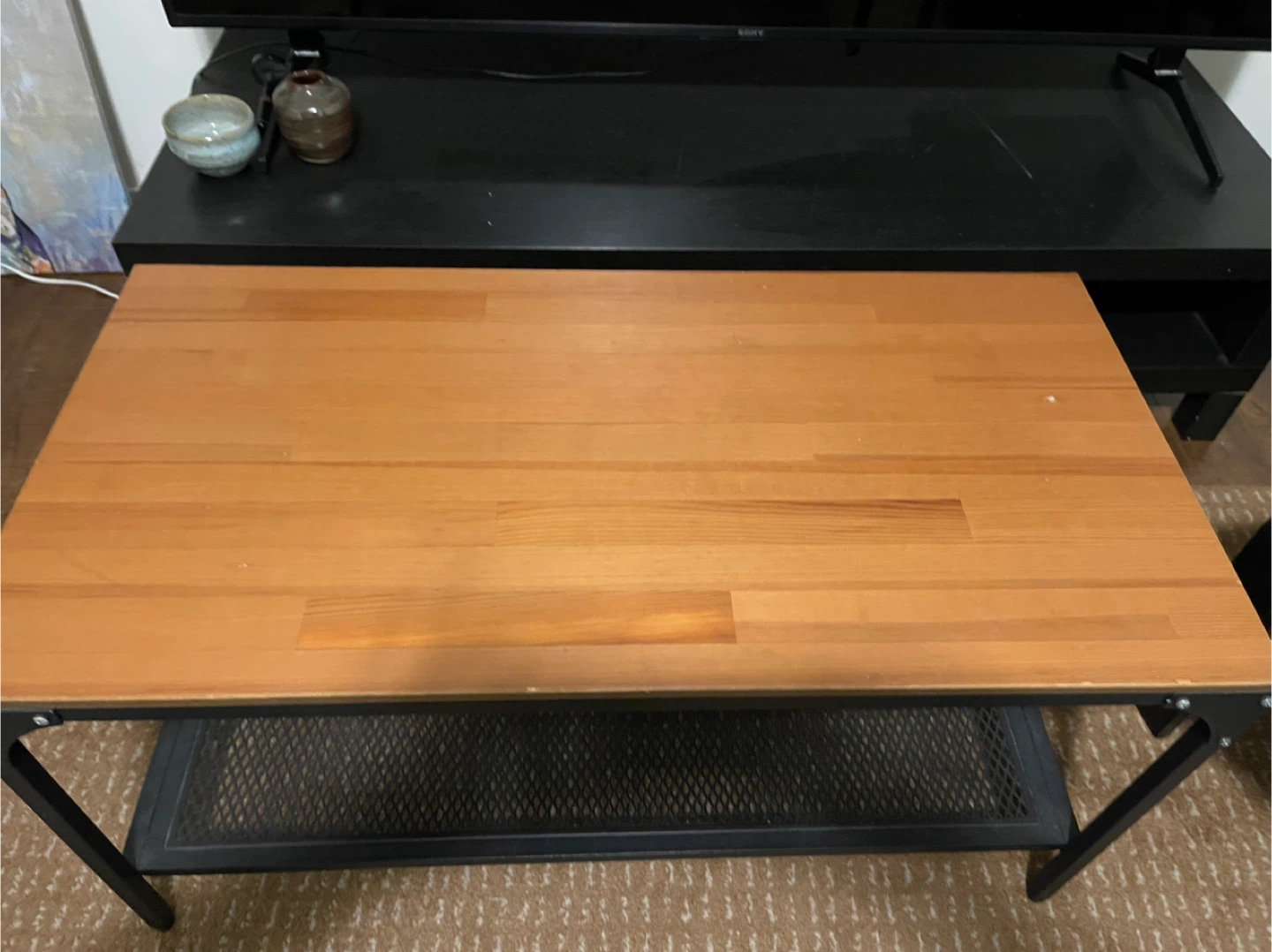 Wood and Metal Coffee Table - photo 2
