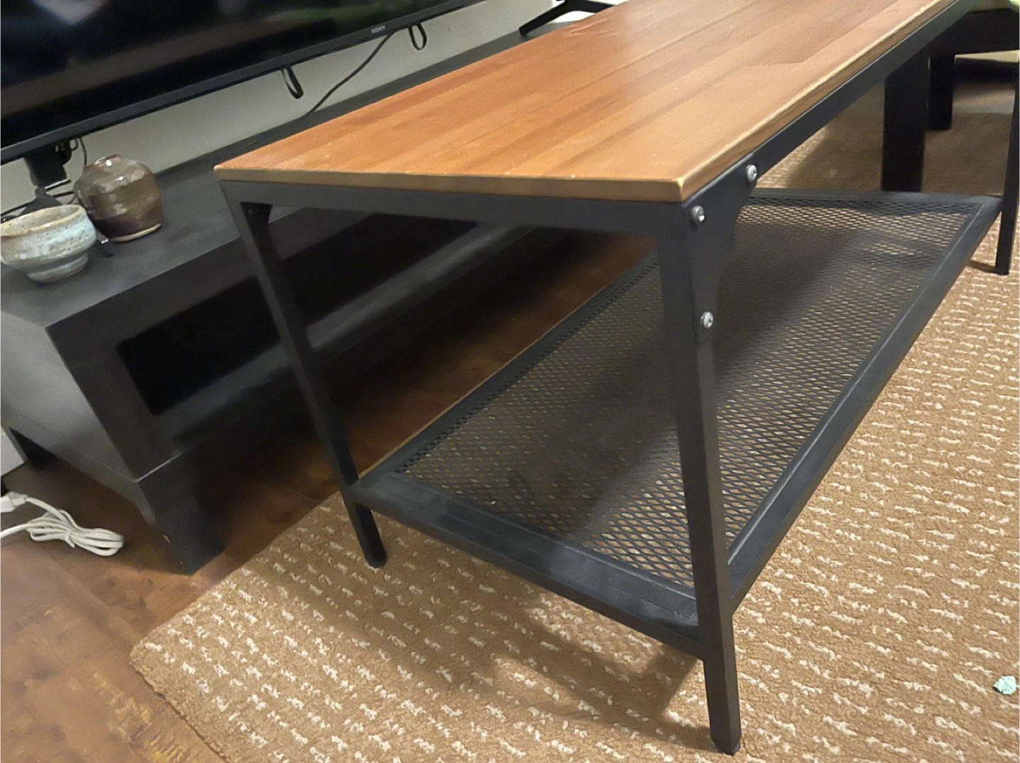 Wood and Metal Coffee Table - photo 3