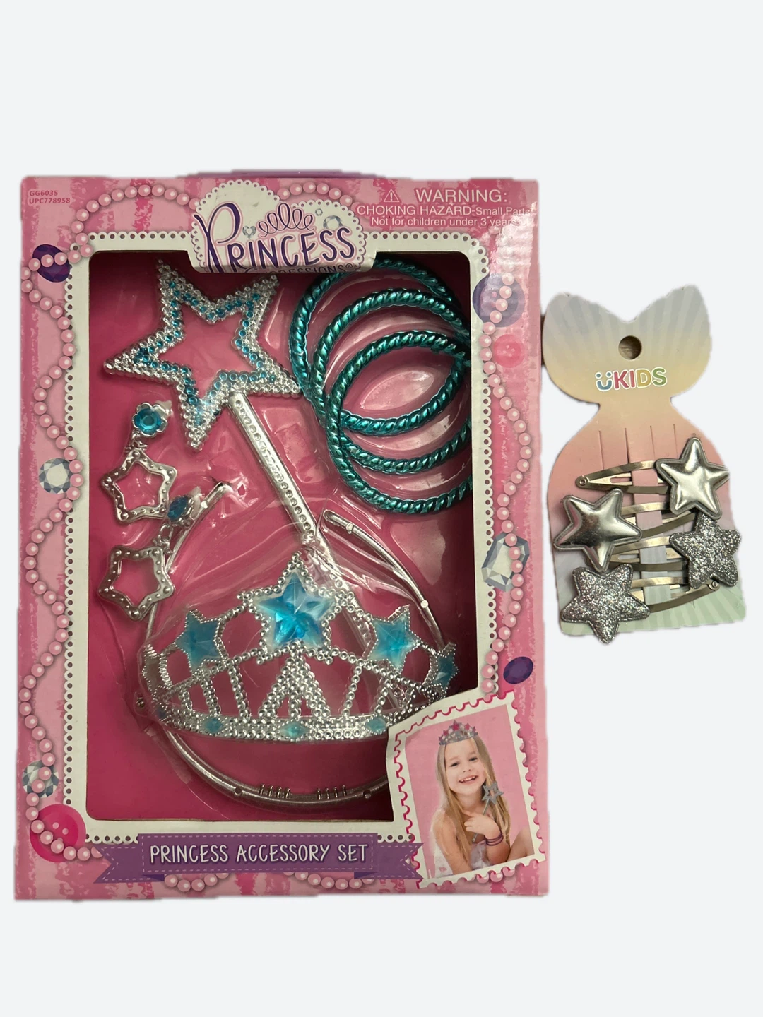 Princess Accessory Set with Tiara, Wand & Hair Clips