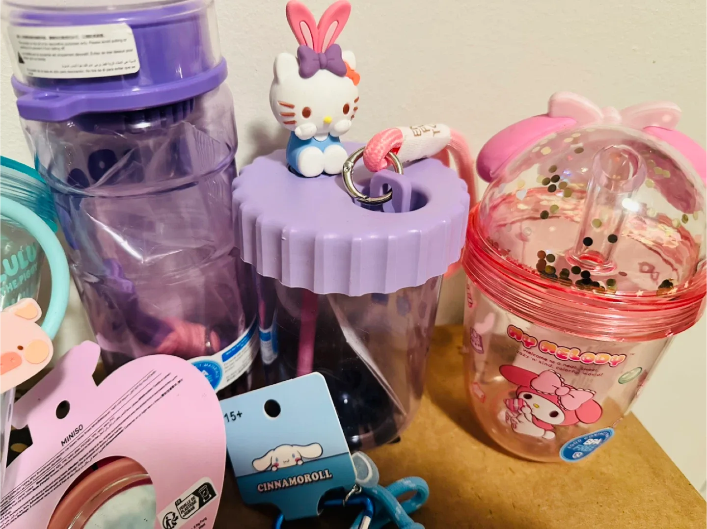 Miniso Sanrio Water Bottles & Mirror image indicator(2)