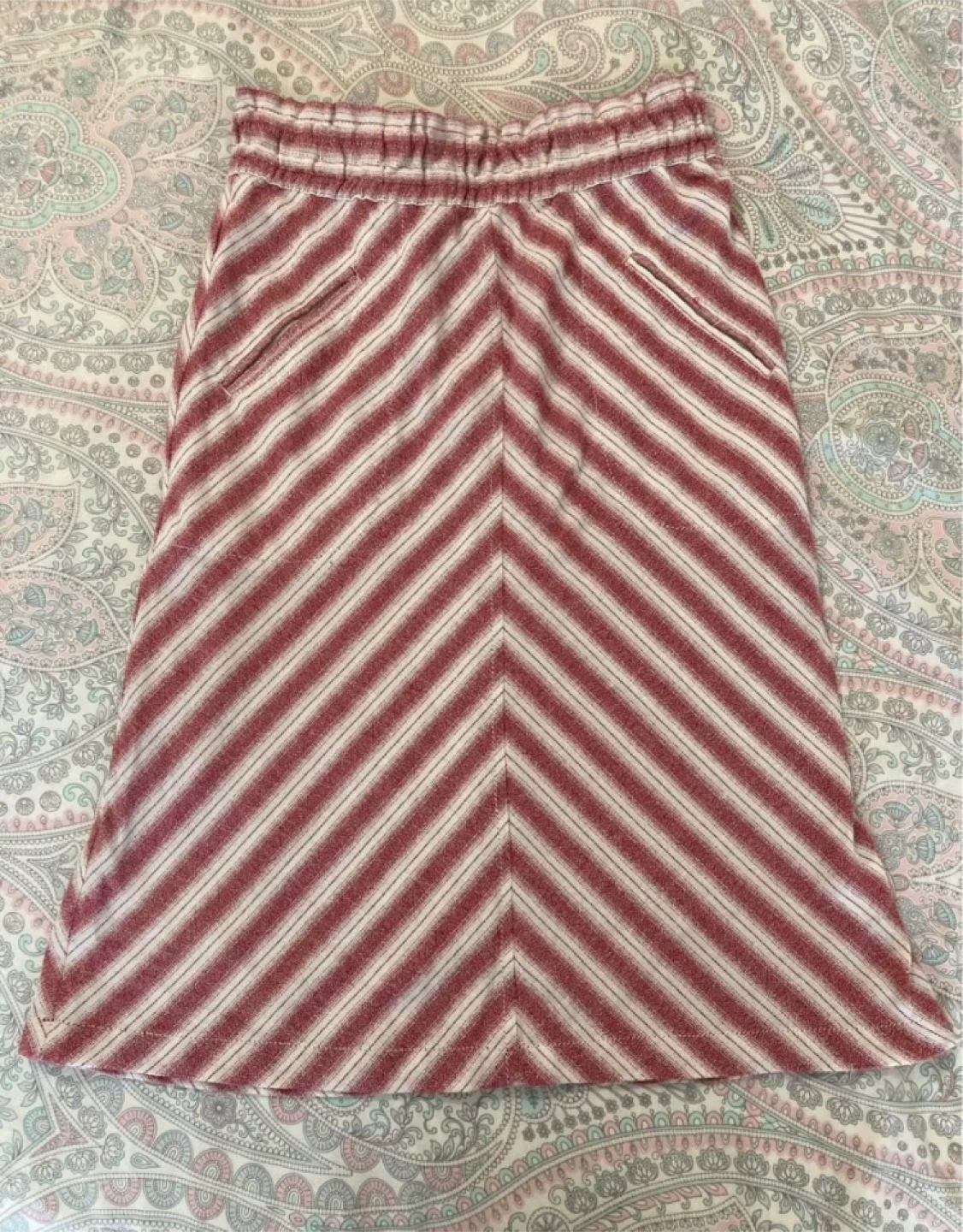 Max Studio striped midi skirt