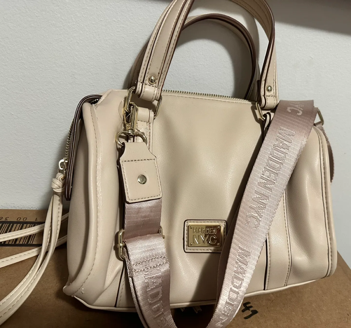 Madden NYC Satchel Bag - Beige image indicator(4)