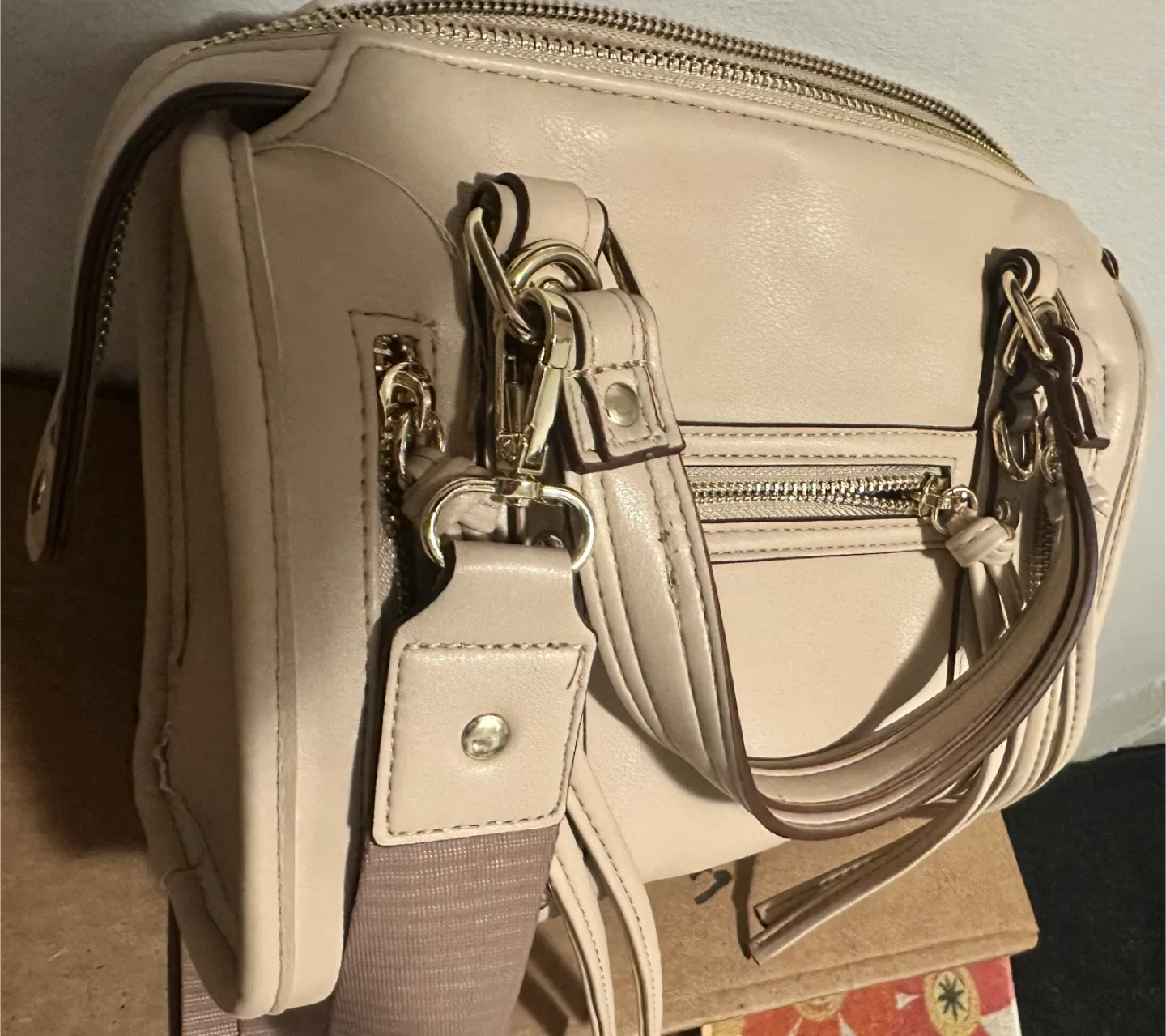 Madden NYC Satchel Bag - Beige image indicator(2)