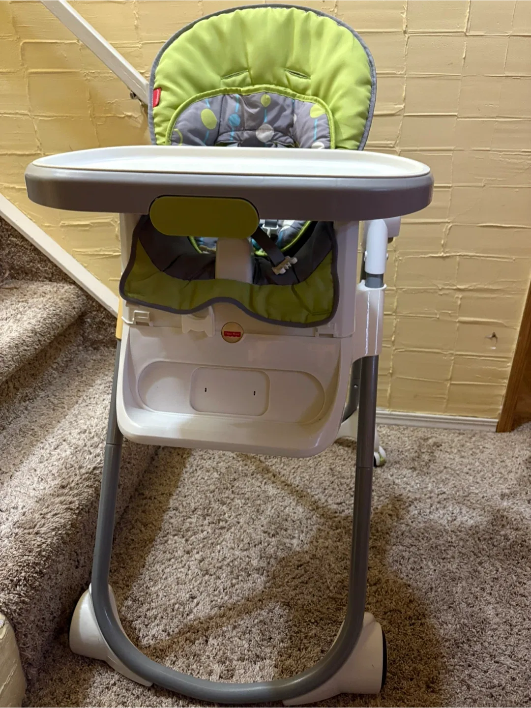 Fisher-Price High Chair, Green & Grey