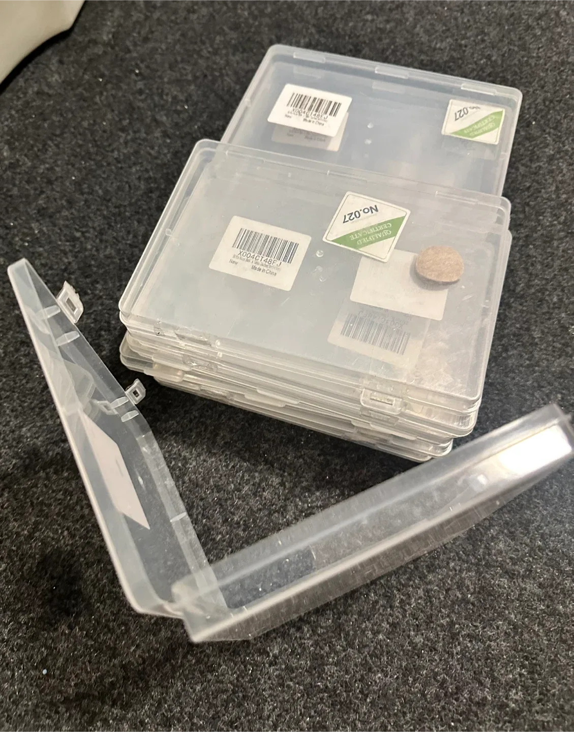 New Clear Plastic Storage Cases - Set of 10