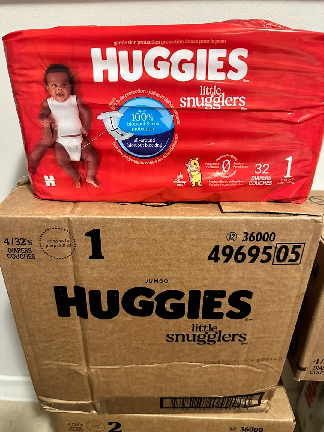 Huggies Little Snugglers Diapers - Size 1