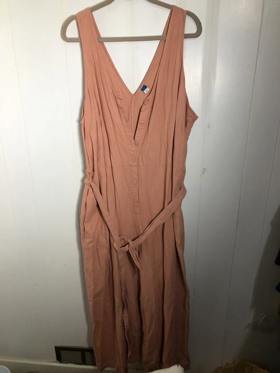 Women’s Pink Linen Romper. Size 3X Old Navy. Like New.