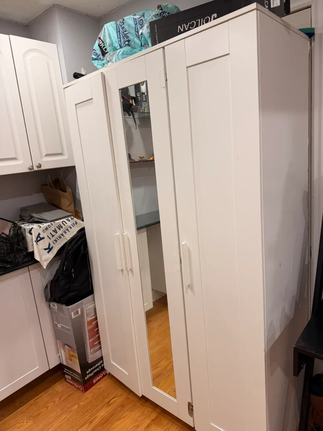 White IKEA Wardrobe with 3 Doors