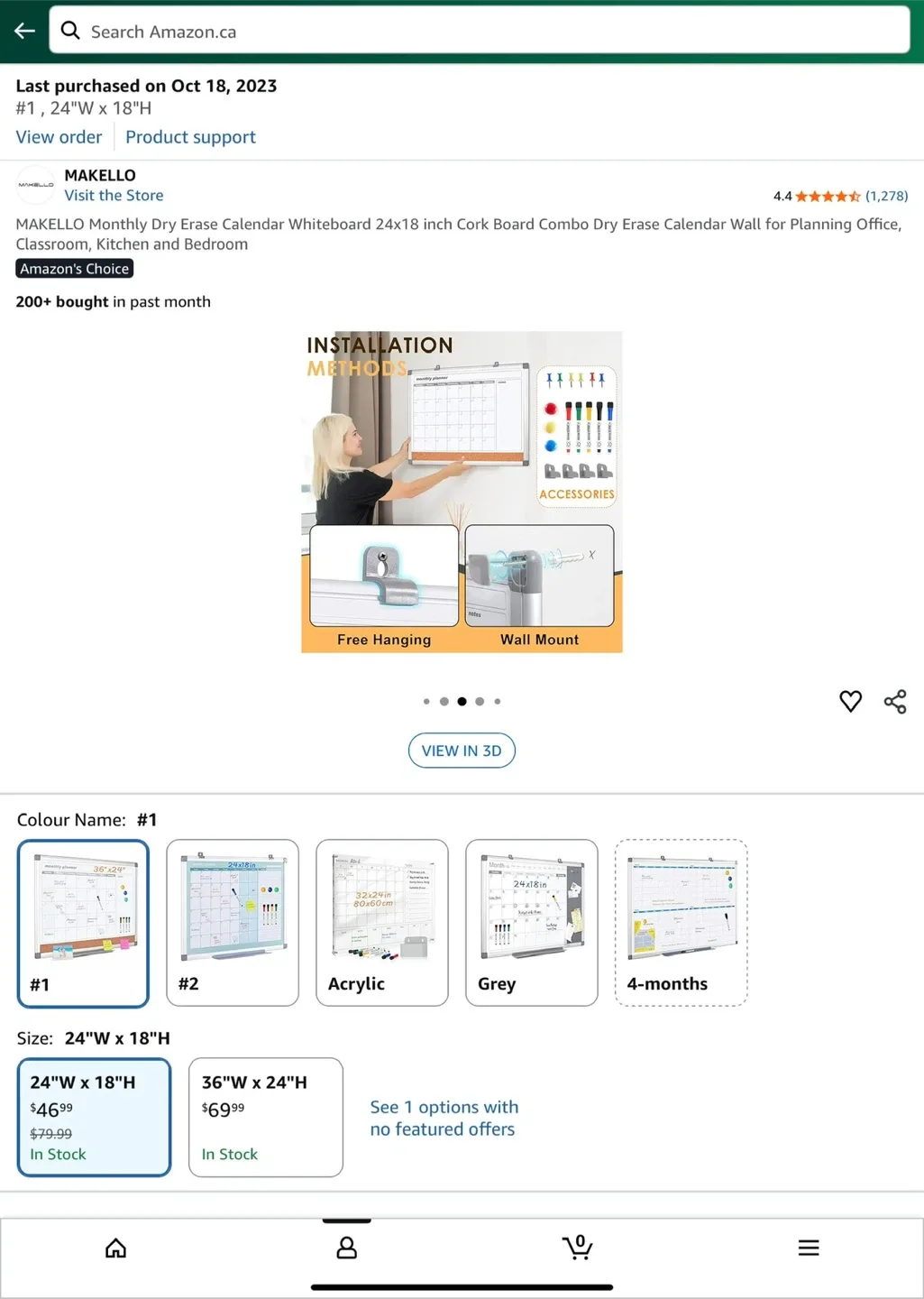 Makello Monthly Dry Erase Calendar 24x18 image indicator(2)