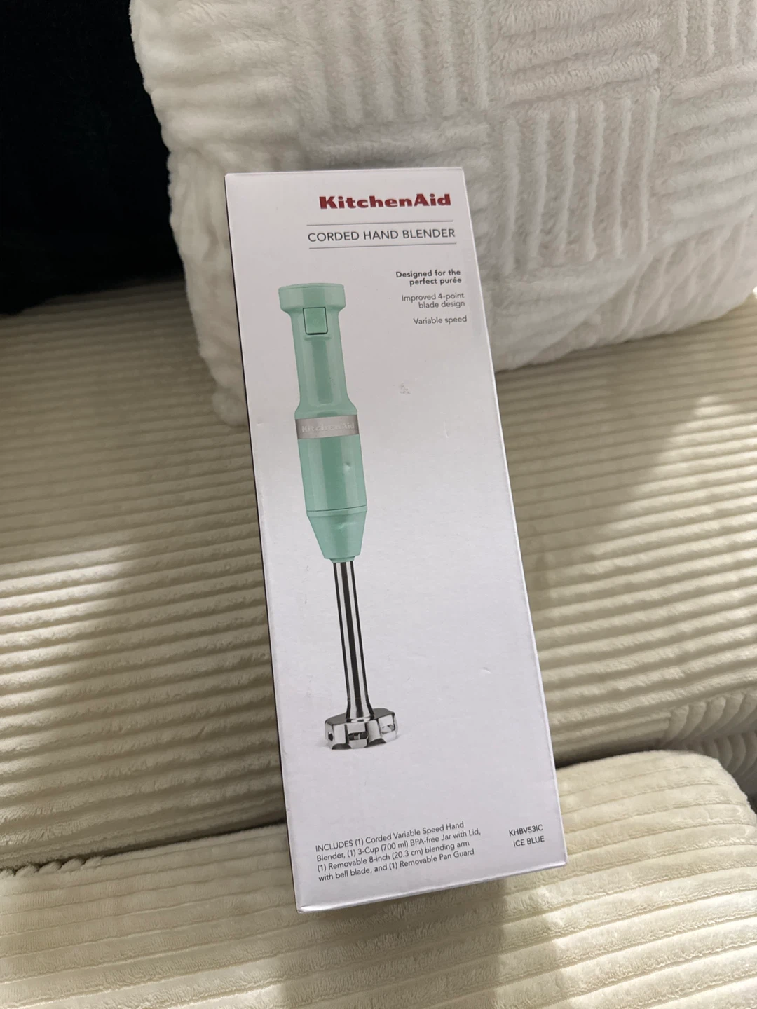 New KitchenAid Corded Hand Blender - Ice Blue