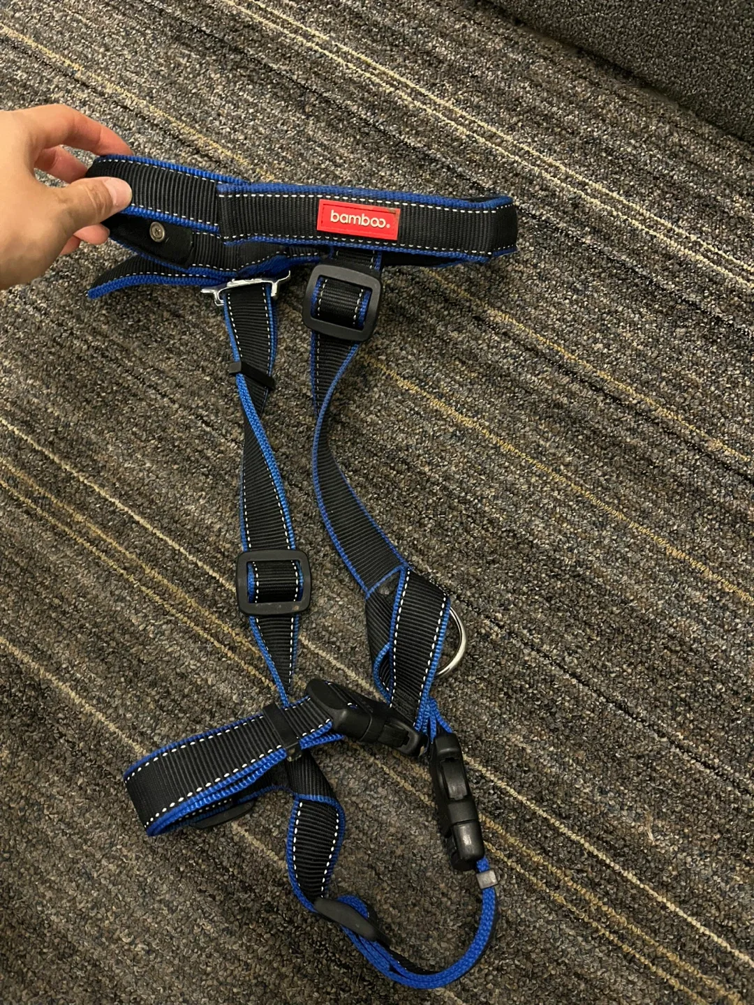 Banboo Dog Harness - Blue