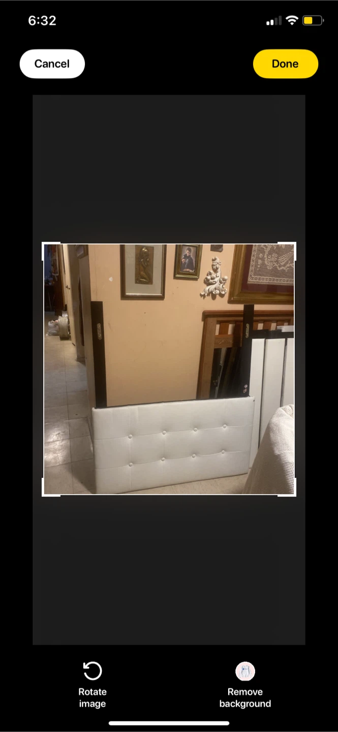 White Twin Size Upholstered Headboard Frame - PICK UP ONLY !! - photo 2