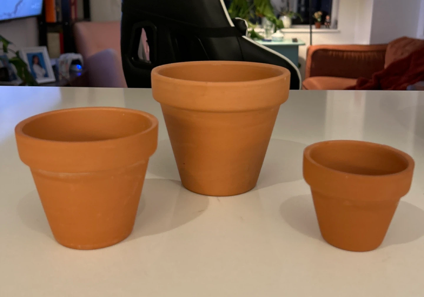 Terracotta Clay Flower Pots - Set of 3