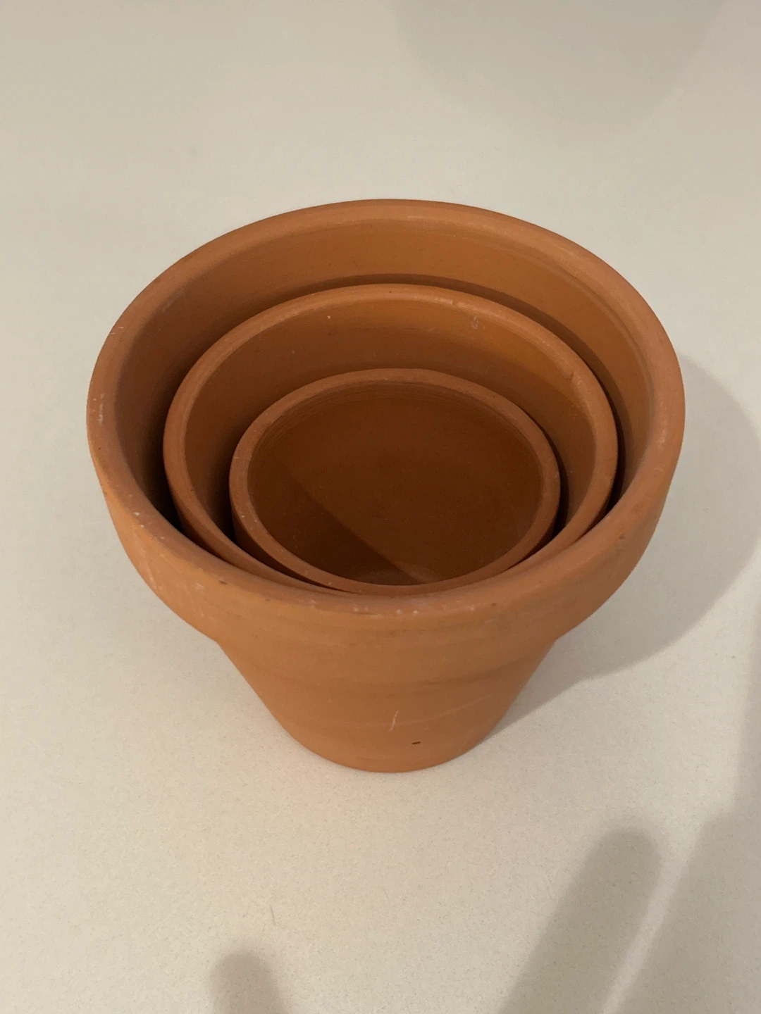 Terracotta Clay Flower Pots - Set of 3 - photo 2
