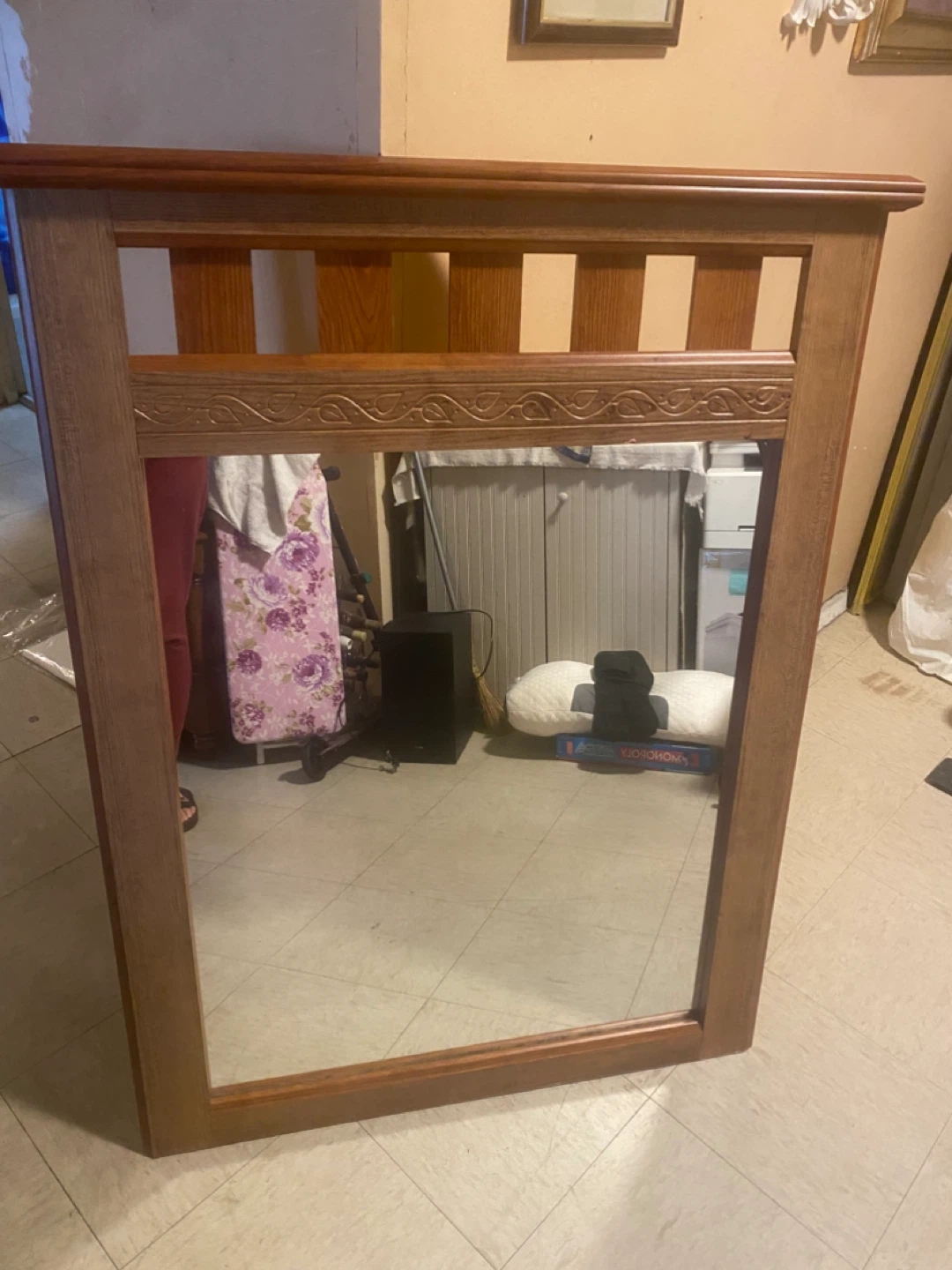 Wooden Framed Wall Mirror - PICK UP ONLY !! - photo 4
