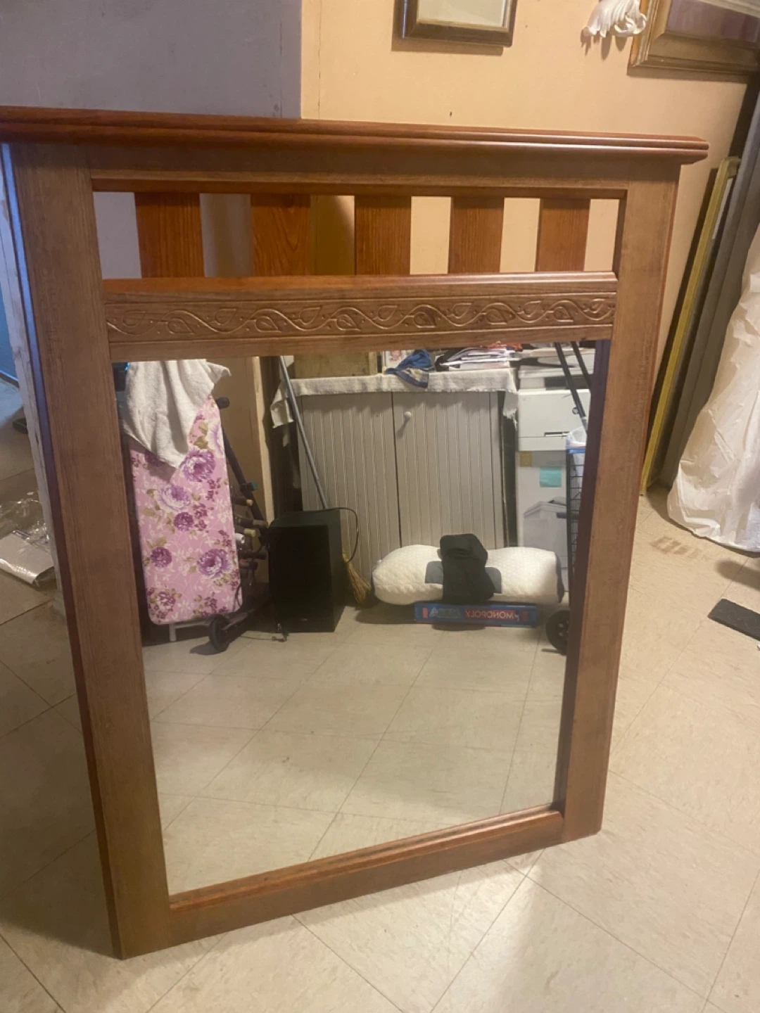 Wooden Framed Wall Mirror - PICK UP ONLY !! - photo 5