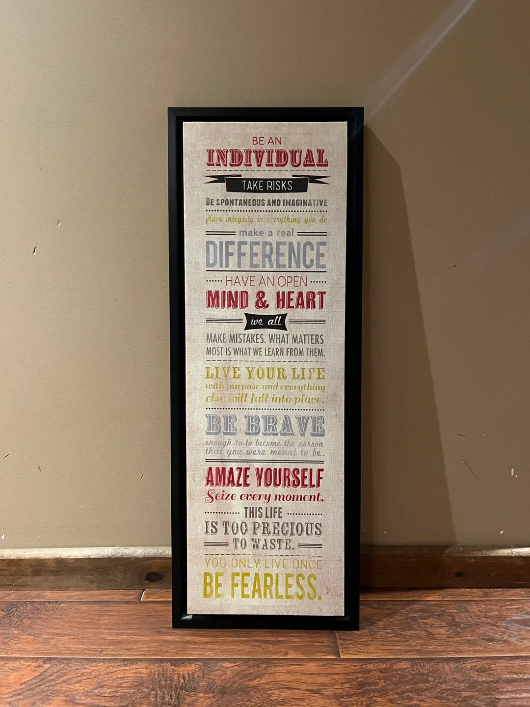 Inspirational wall art