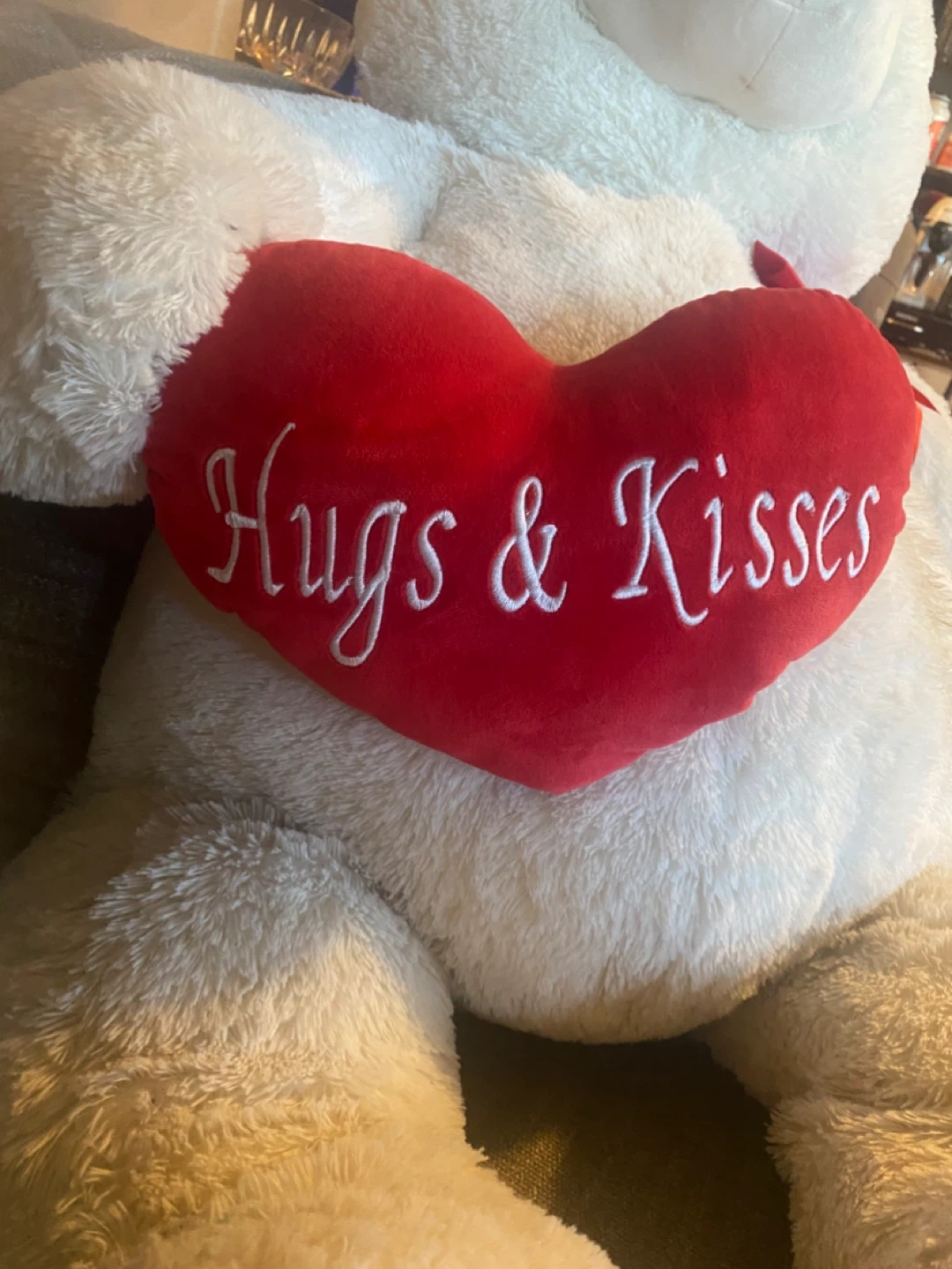 3 Foot Hugs & Kisses White Teddy Bear - PICK UP ONLY !! - photo 4