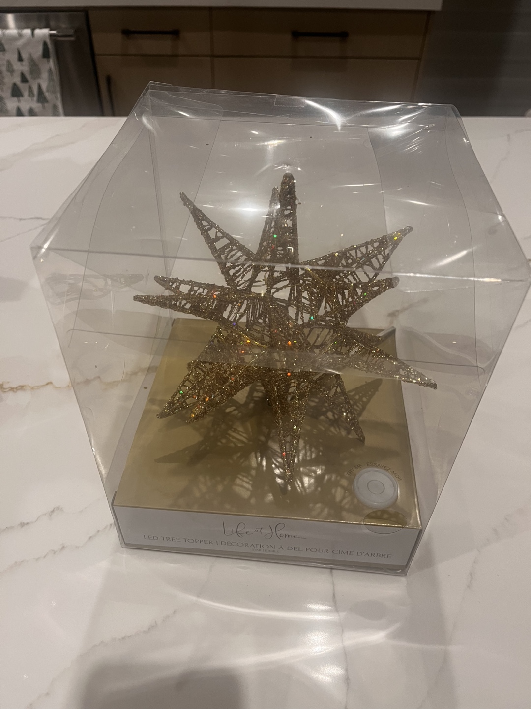 Life at Home LED Tree Topper - Gold