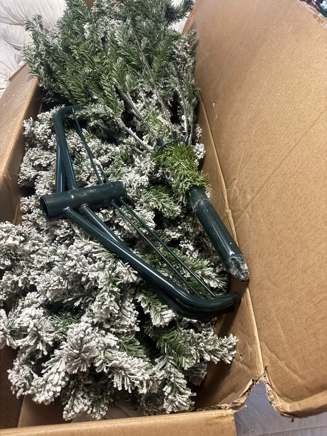 Beautiful 7.5 Tall Flocked Christmas Tree originally $300 image indicator(2)