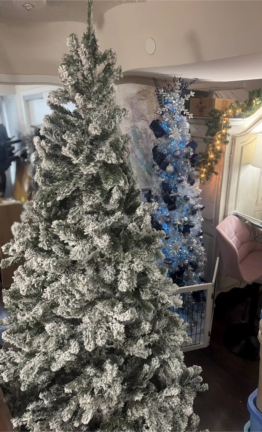 Beautiful 7.5 Tall Flocked Christmas Tree originally $300 image indicator(8)
