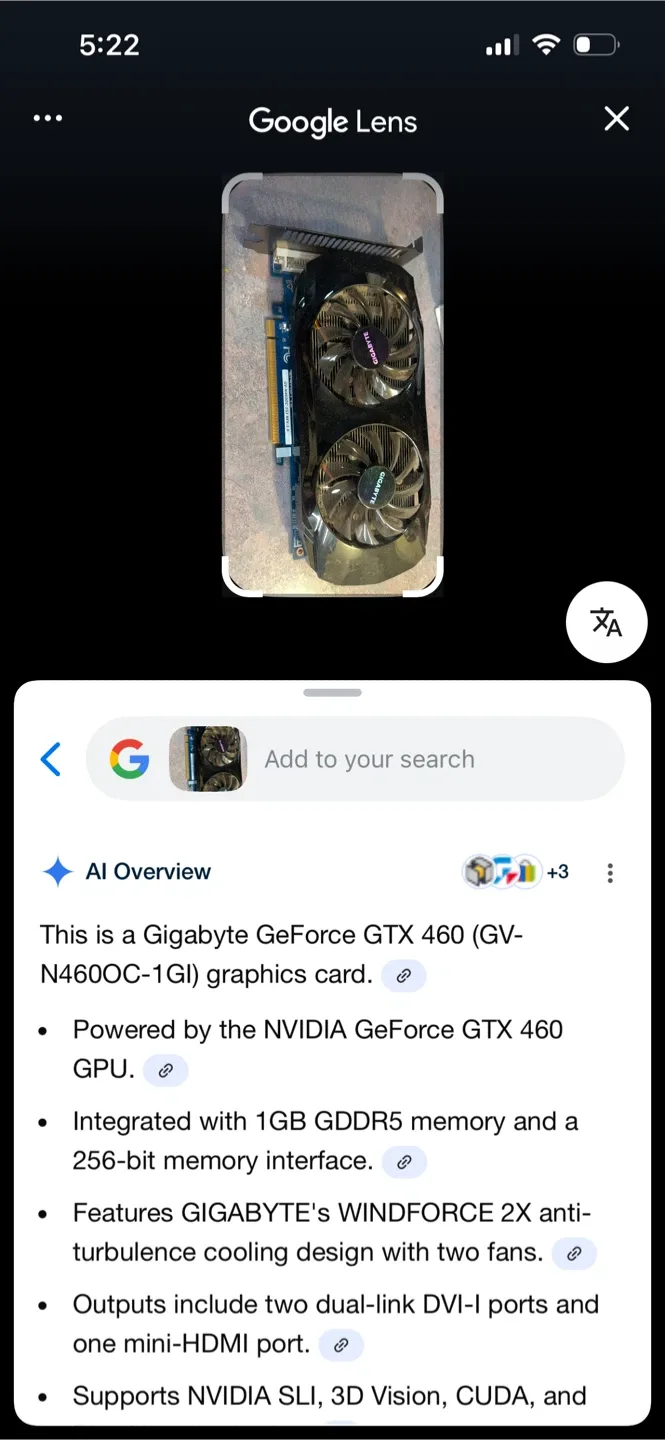 Gigabyte GeForce GTX 460 GPU image indicator(2)