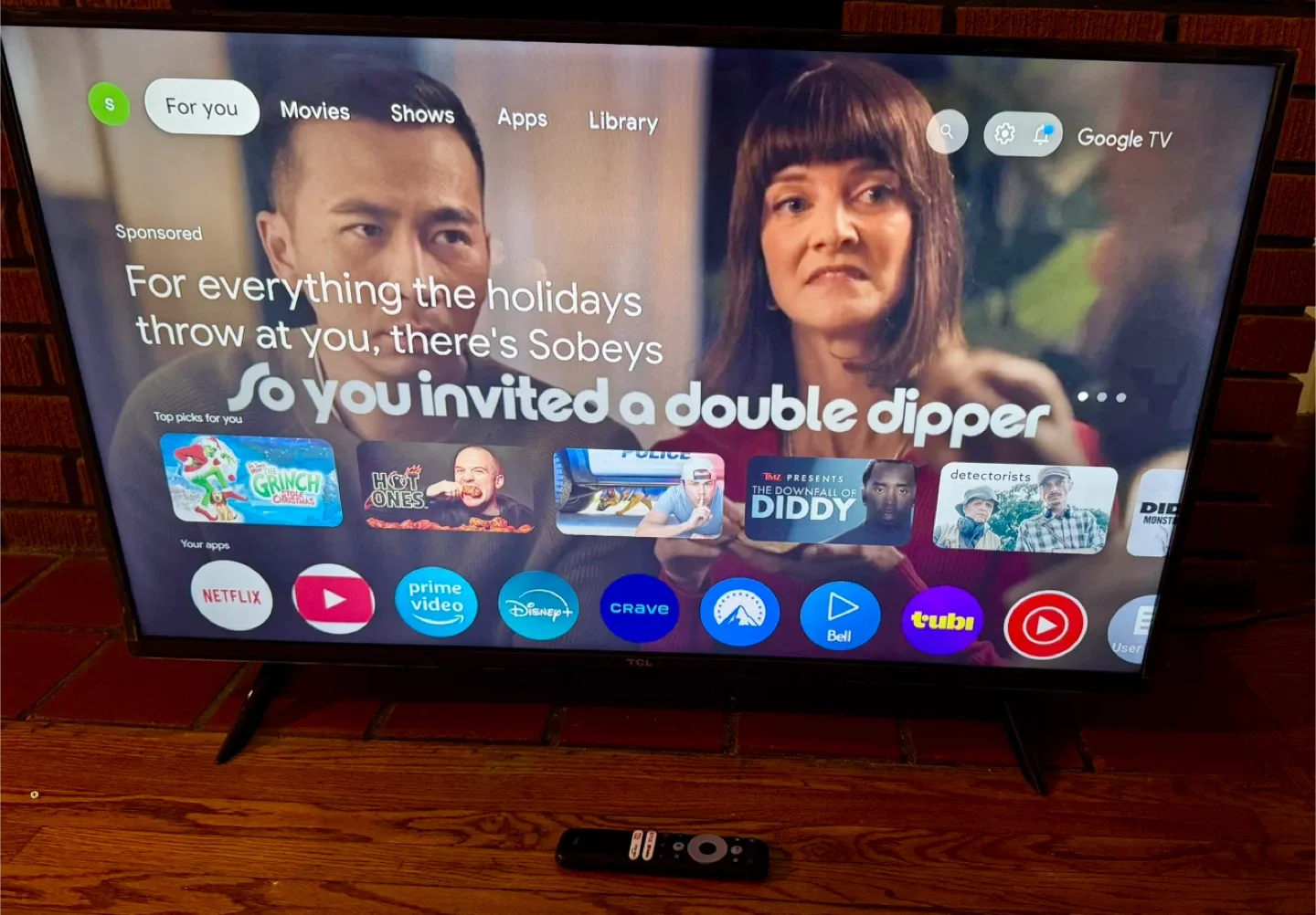 43” TCL Smart 4K Google TV