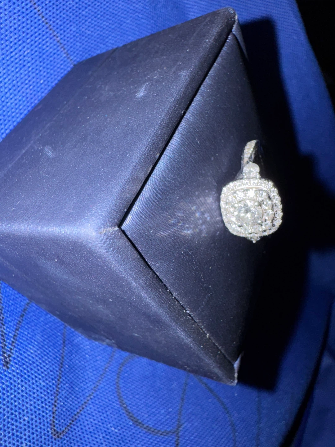 14k White Gold 1.25 CT Diamond Halo Engagement Ring - photo 5