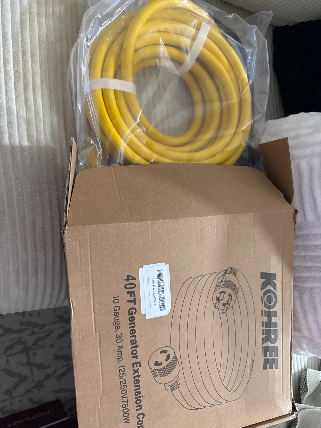 Kohree 40FT 30Amp Generator Extension Cord - New