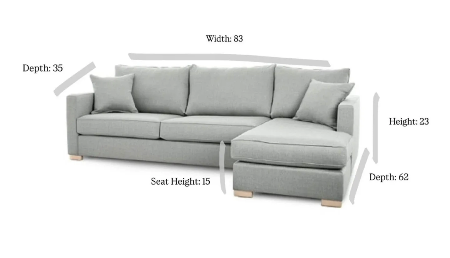 83 Inch Novo Furniture Kane Sectional - Custom Two Piece
