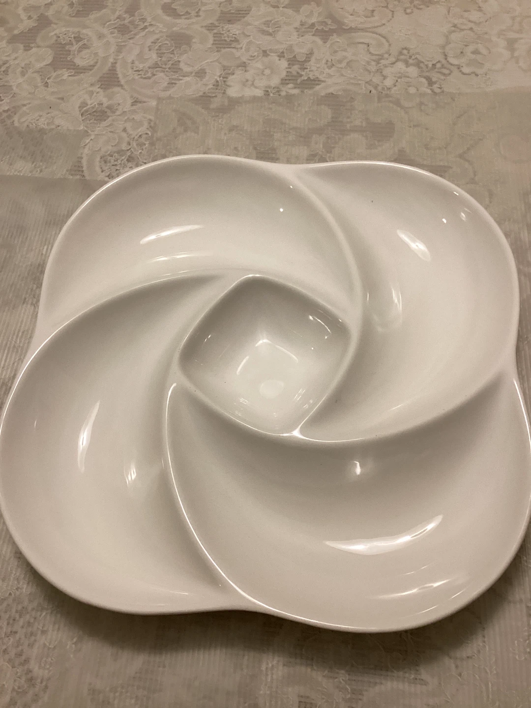 DII Festive Divided Serving Dish - White - photo 3