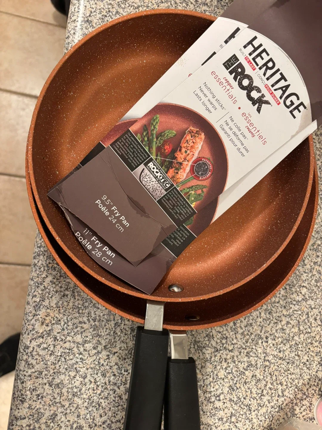 New 2 non stick frying pans The Rock image indicator(3)