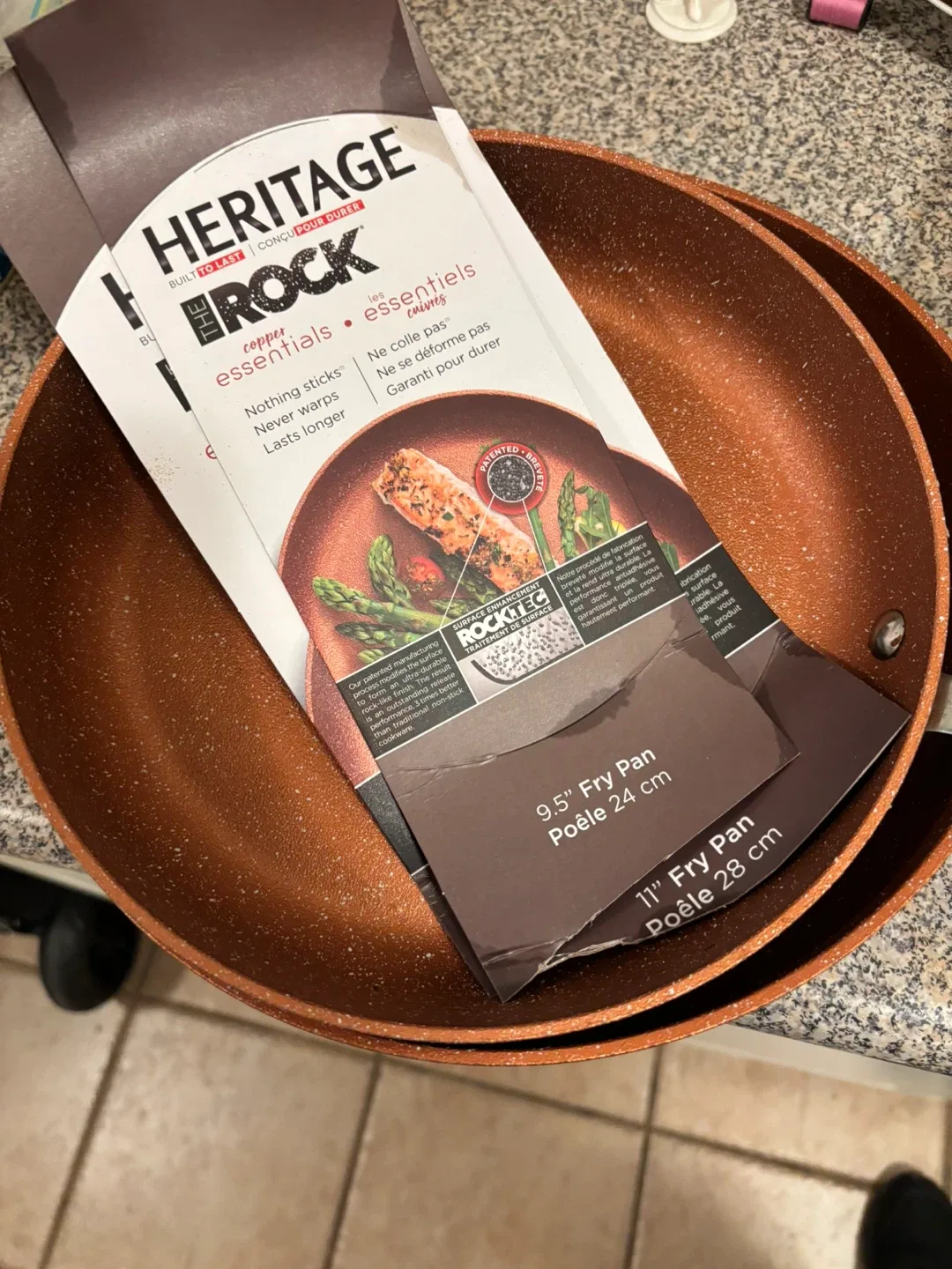 New 2 non stick frying pans The Rock