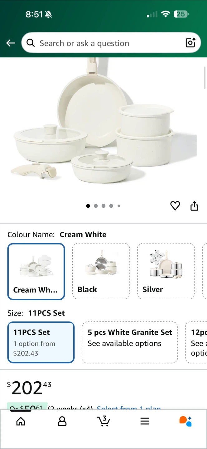 Carote Detachable 11-Piece Cookware Set - New