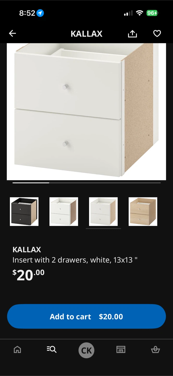 Kallax drawer insert