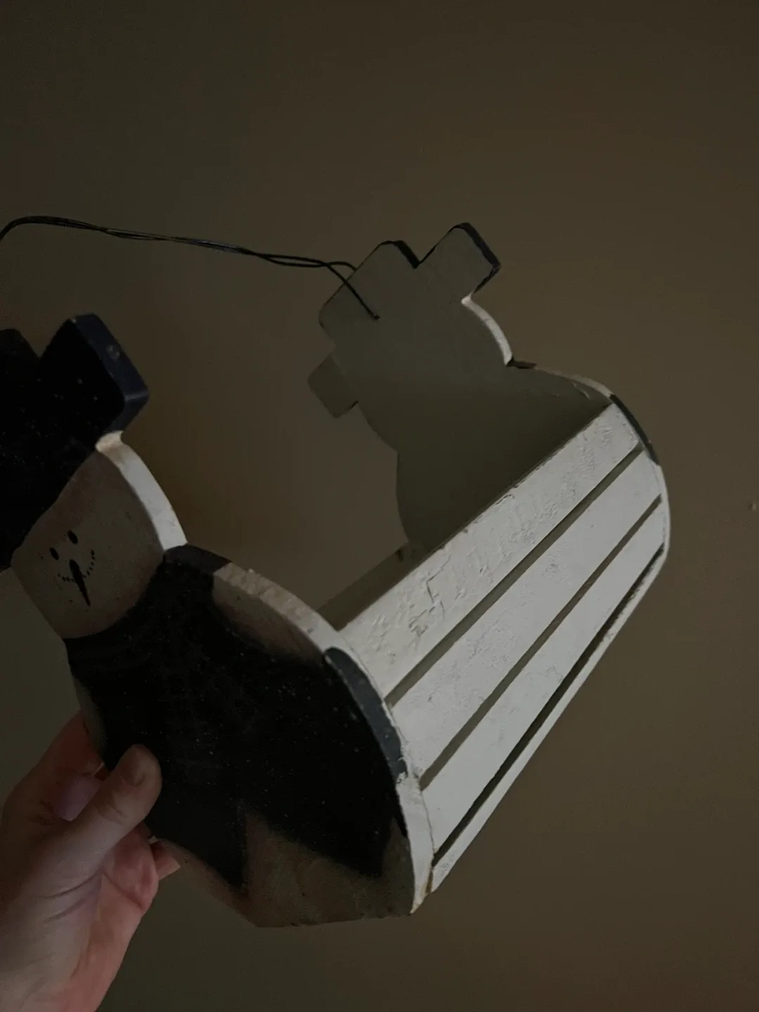 Snowman Wooden Basket image indicator(2)