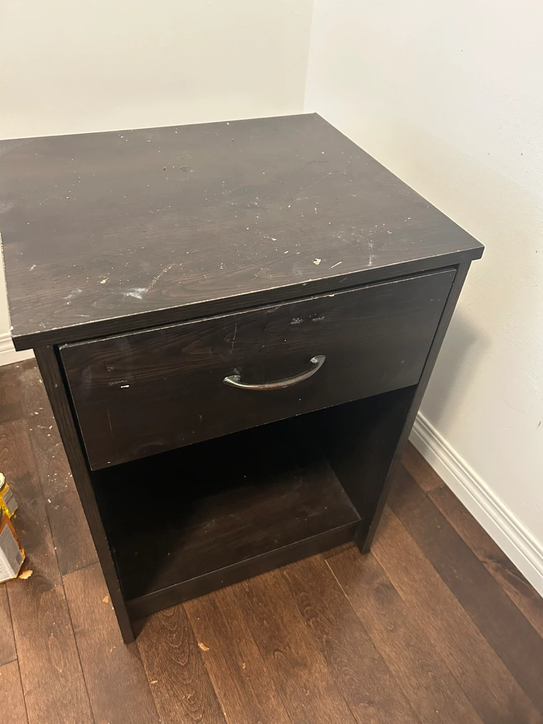 Dark Brown Bedside Table