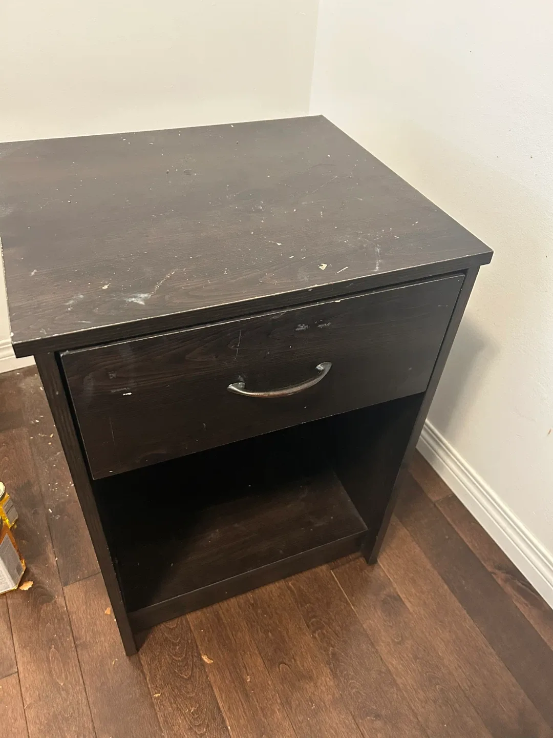 Dark Brown Bedside Table