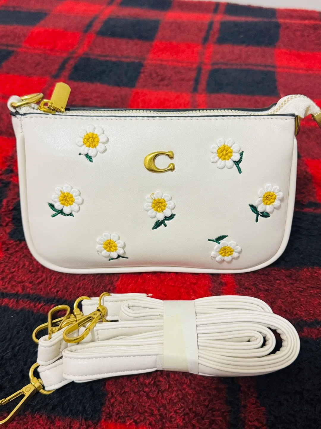 Coach White Floral Crossbody Bag