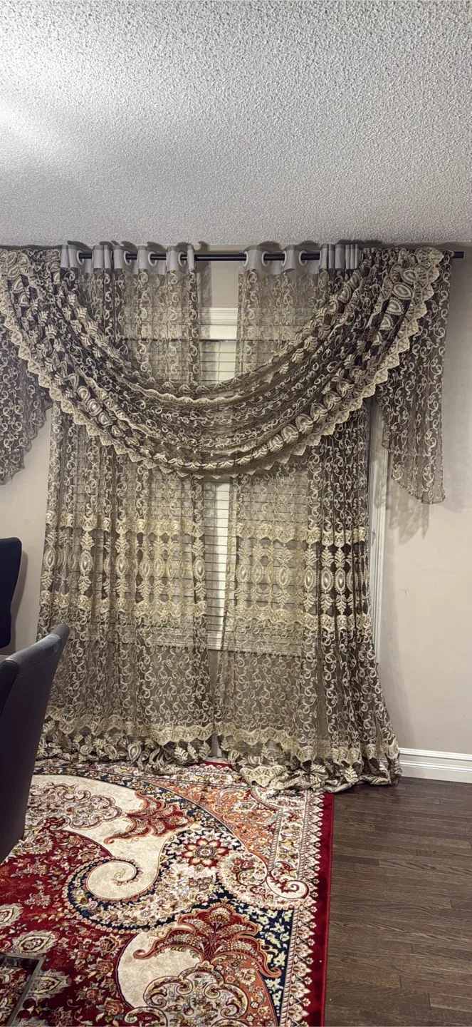 Lace Curtain Set image indicator(2)