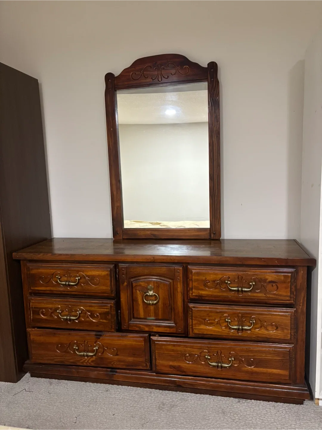 Vintage Wood Dresser & Nightstands Set image indicator(2)