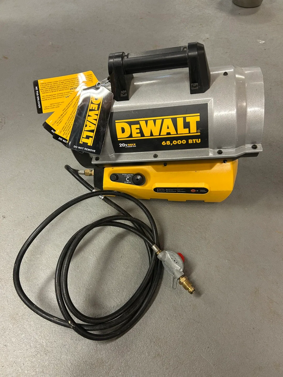 DeWALT 20V Max 68,000 BTU Propane Forced Air Heater image indicator(2)
