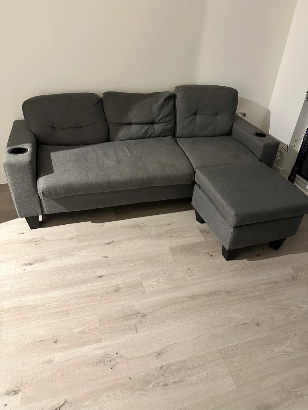 Small Space Gray Sectional Sofa
