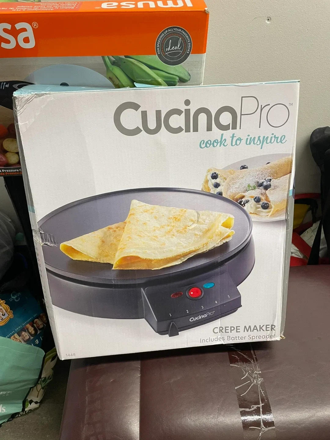 CucinaPro Crepe Maker - Includes Spreader!