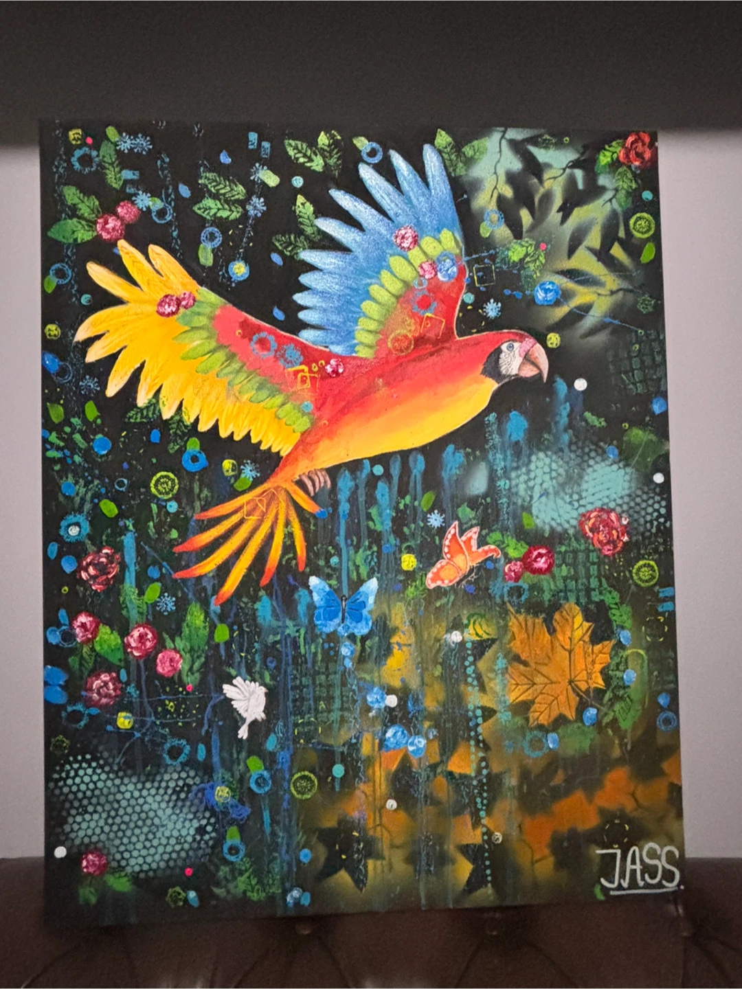 Flying parrot artwork - photo 2