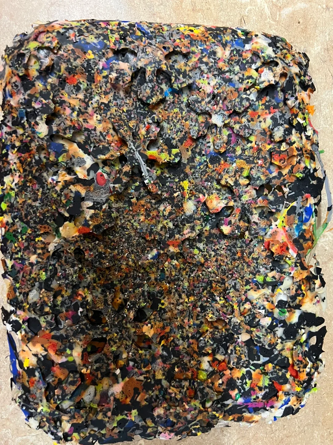 Art melted plastic image indicator(2)