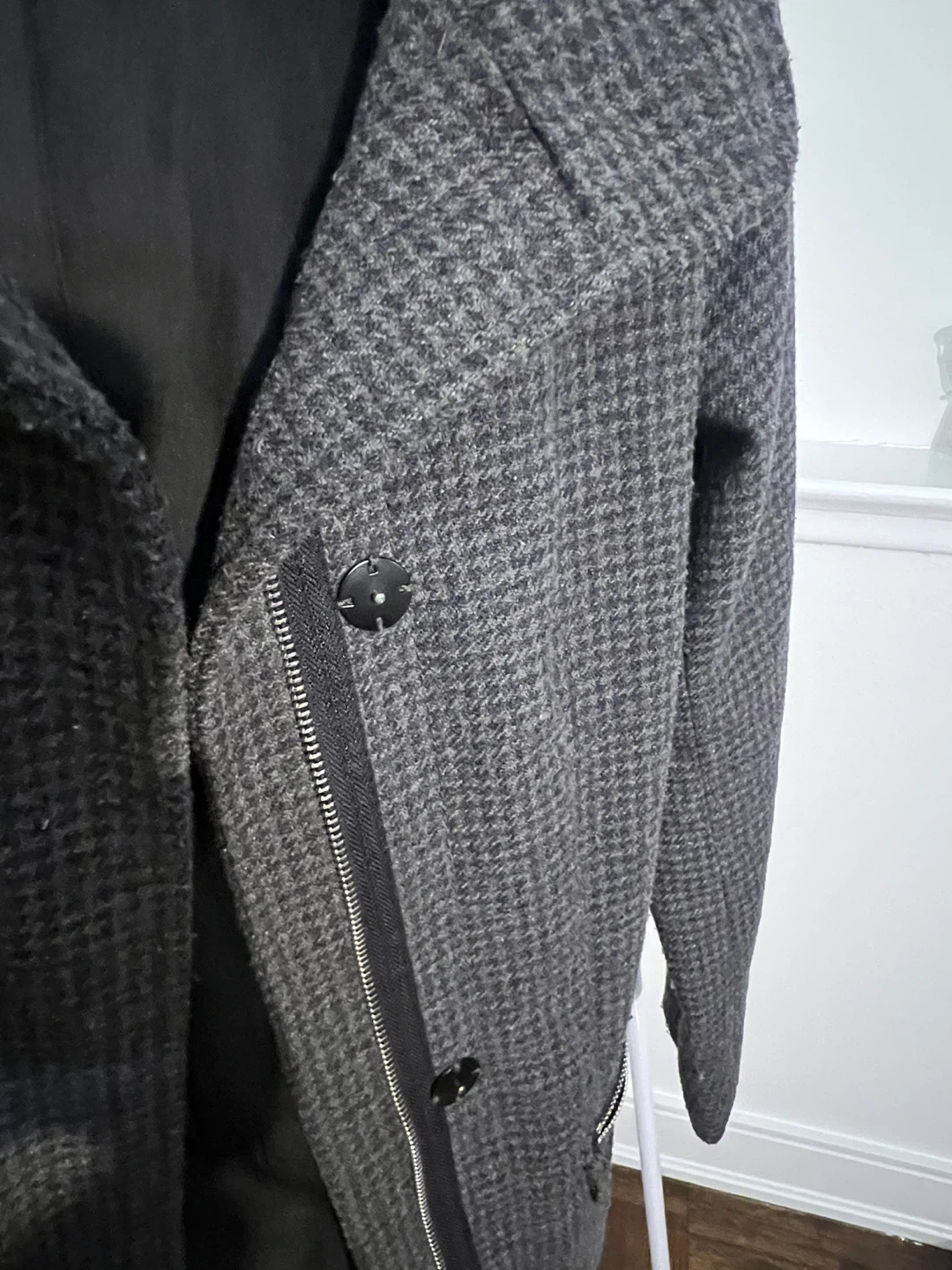 Bershka BSK XS Grey Wool Coat - photo 3