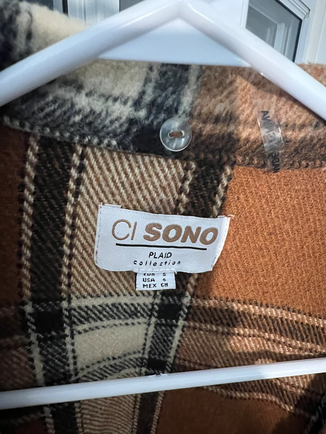 Ci Sono Plaid Collection Shacket - Size S - photo 3