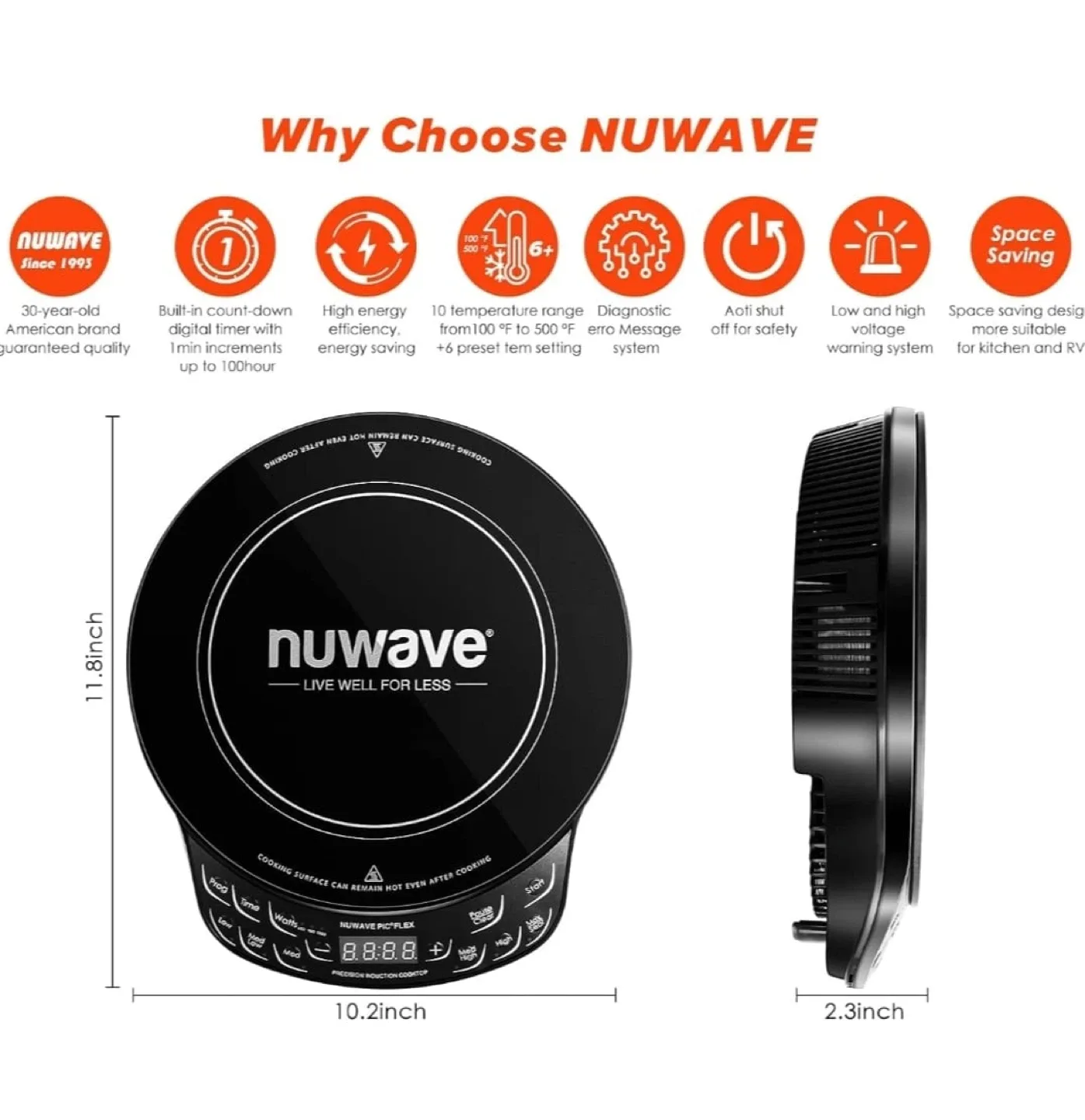 NuWave PIC Flex Precision Induction Cooktop image indicator(4)