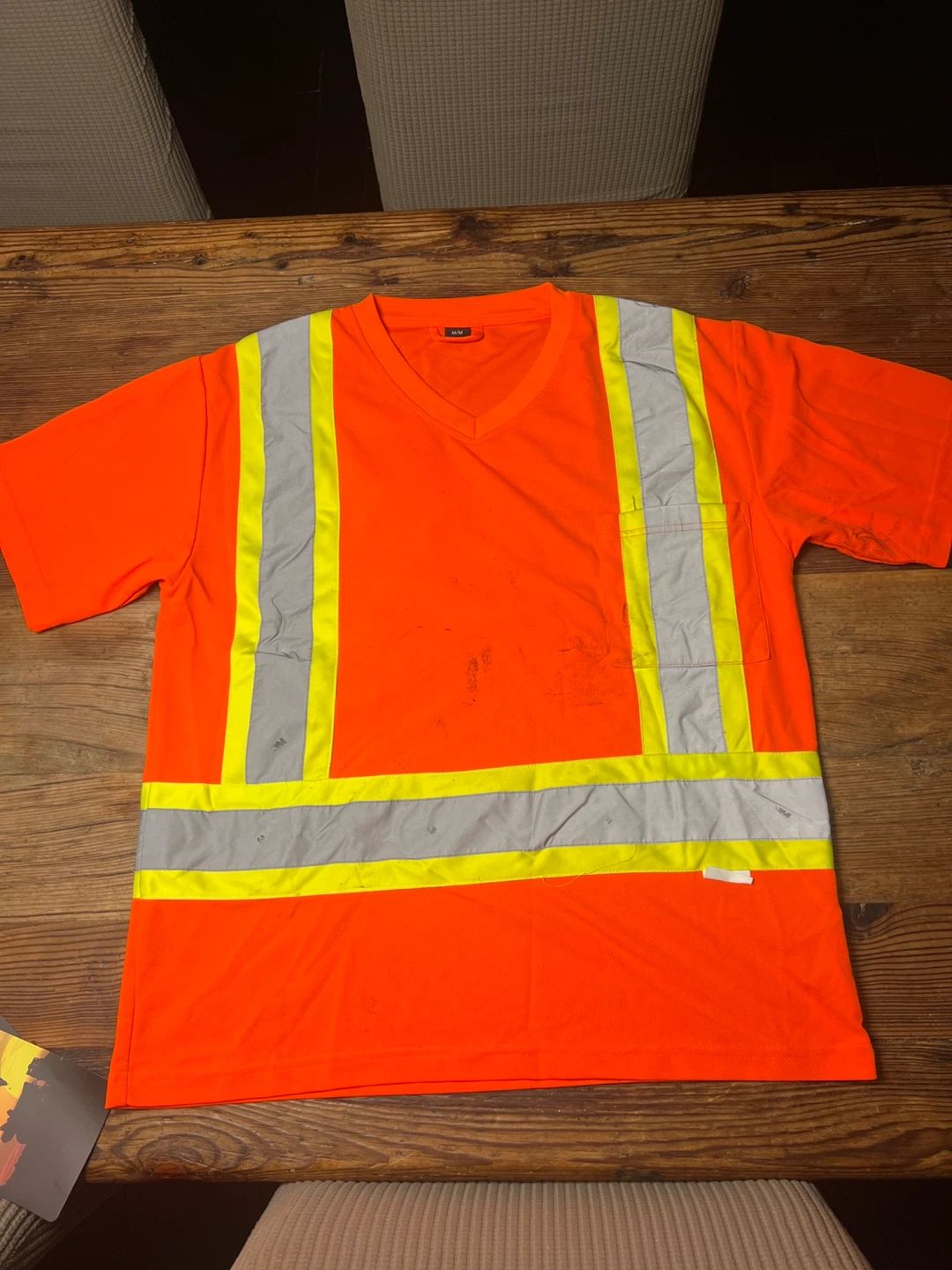 Orange High Visibility Safety Work Shirt size M